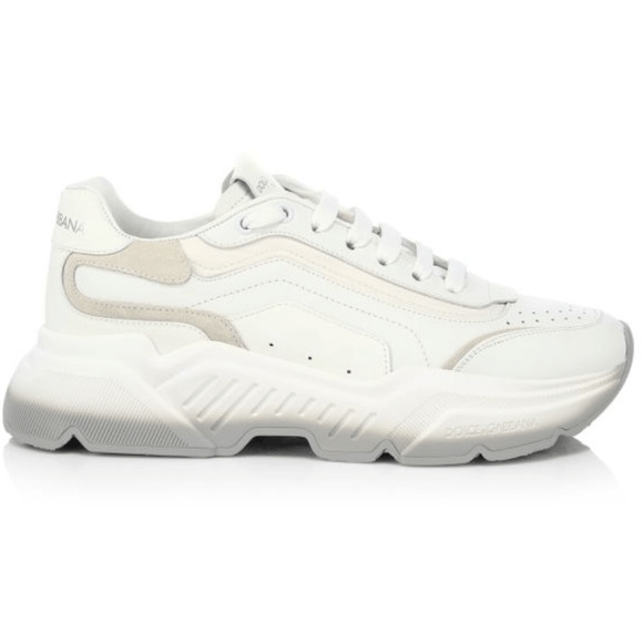 image of Dolce Gabbana Daymaster Lace-Up Sneakers White Men’S Eu 45, Men's (Size 12)