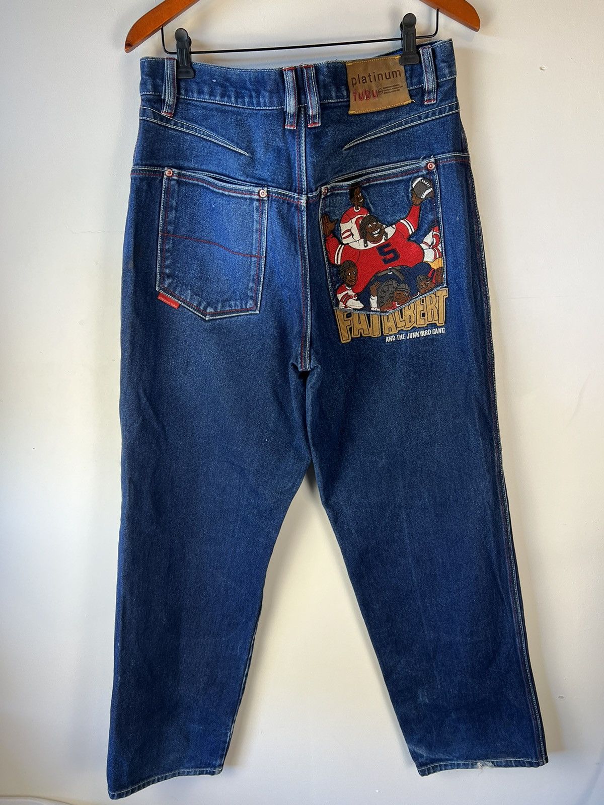 Circulaire | Y2K Fubu Platinum Fat Albert Baggy Jeans in Circulaire | Y2K Fubu Platinum Fat Albert Baggy Jeans in