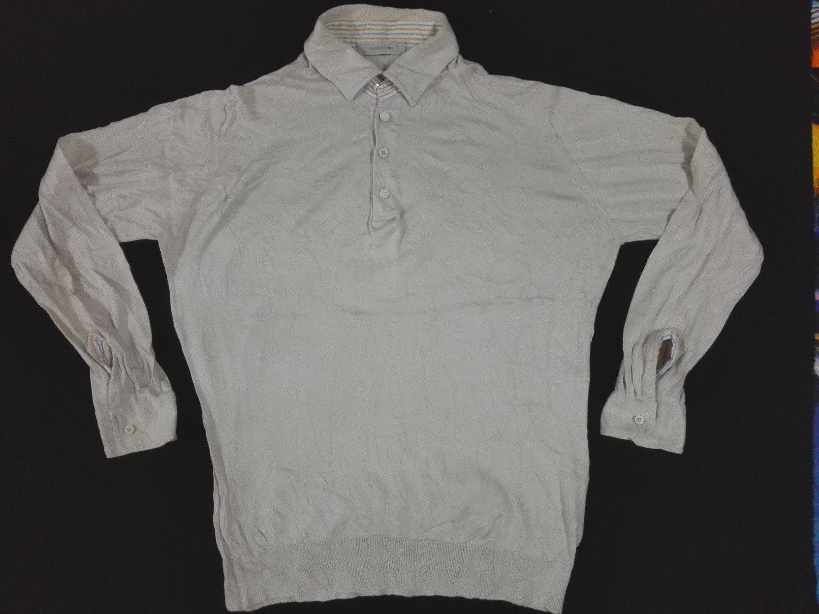 Ermenegildo Zegna Ermenegildo Zegna Polo Tee Jumper Long Sleeve Size US M / EU 48-50 / 2 - 1 Thumbnail