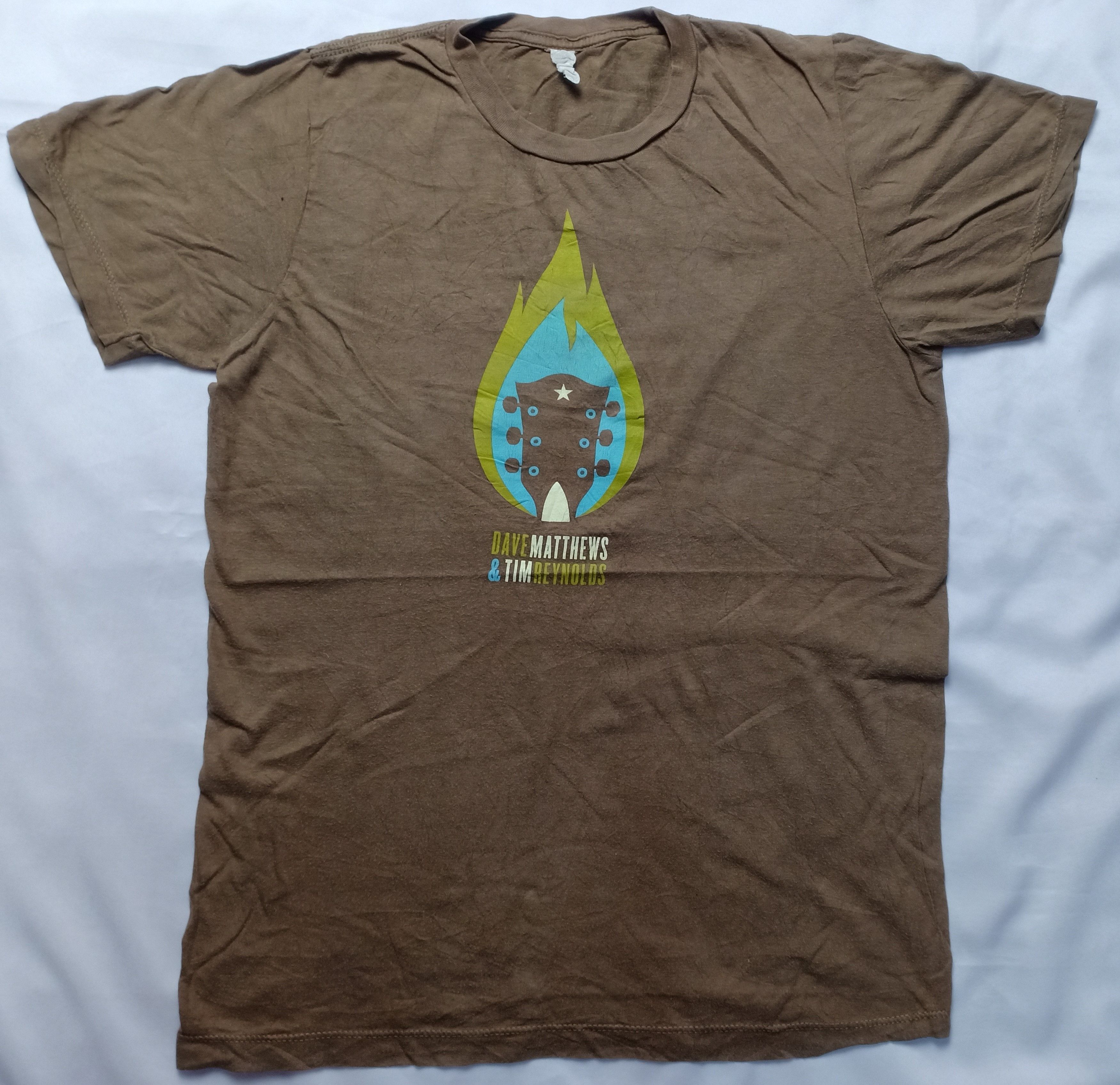 image of Band Tees x Rock T Shirt Dave Matthews Band & Tim Reynolds New York Radio City Hall in Brown (Size 