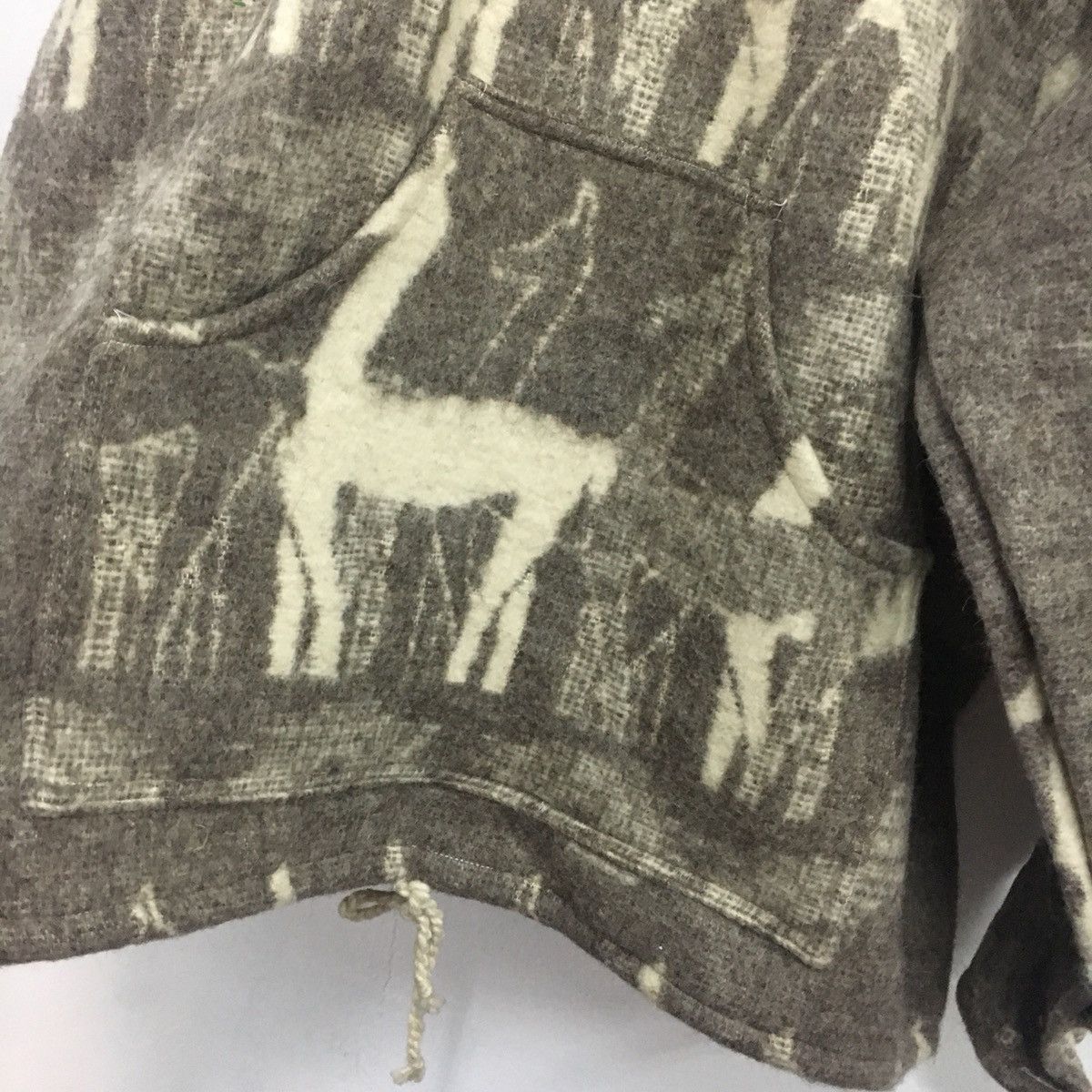 Handmade × Vintage Vintage Hand Woven Wool 100% Art Hoodie Jacket Size US L / EU 52-54 / 3 - 8 Thumbnail