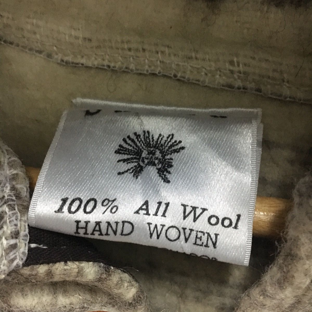 Handmade × Vintage Vintage Hand Woven Wool 100% Art Hoodie Jacket Size US L / EU 52-54 / 3 - 6 Thumbnail