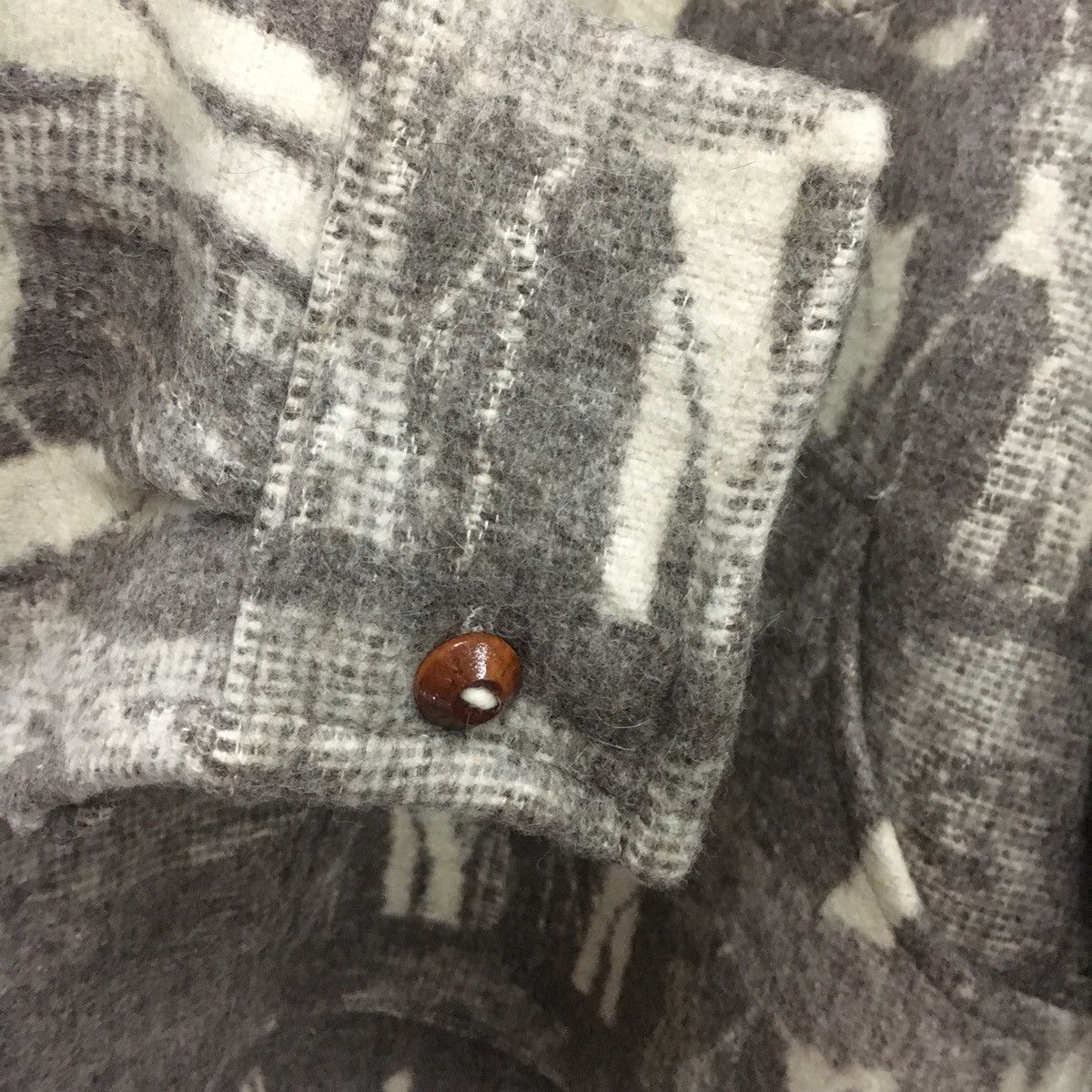 Handmade × Vintage Vintage Hand Woven Wool 100% Art Hoodie Jacket Size US L / EU 52-54 / 3 - 5 Thumbnail