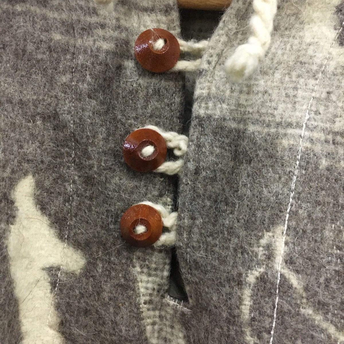 Handmade × Vintage Vintage Hand Woven Wool 100% Art Hoodie Jacket Size US L / EU 52-54 / 3 - 4 Thumbnail