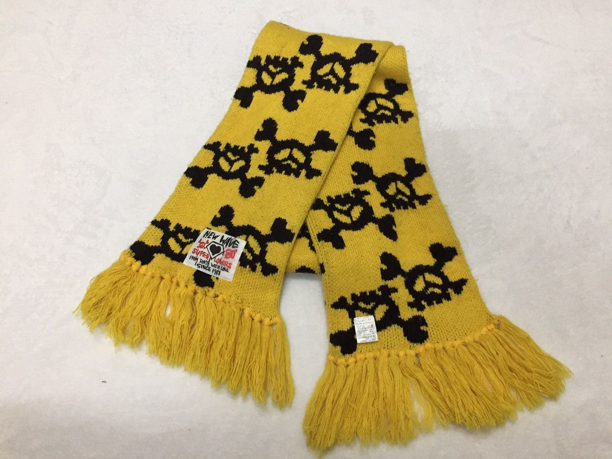 Japanese Brand Super Lovers Scarf/Muffler Skull design Size ONE SIZE - 4 Thumbnail