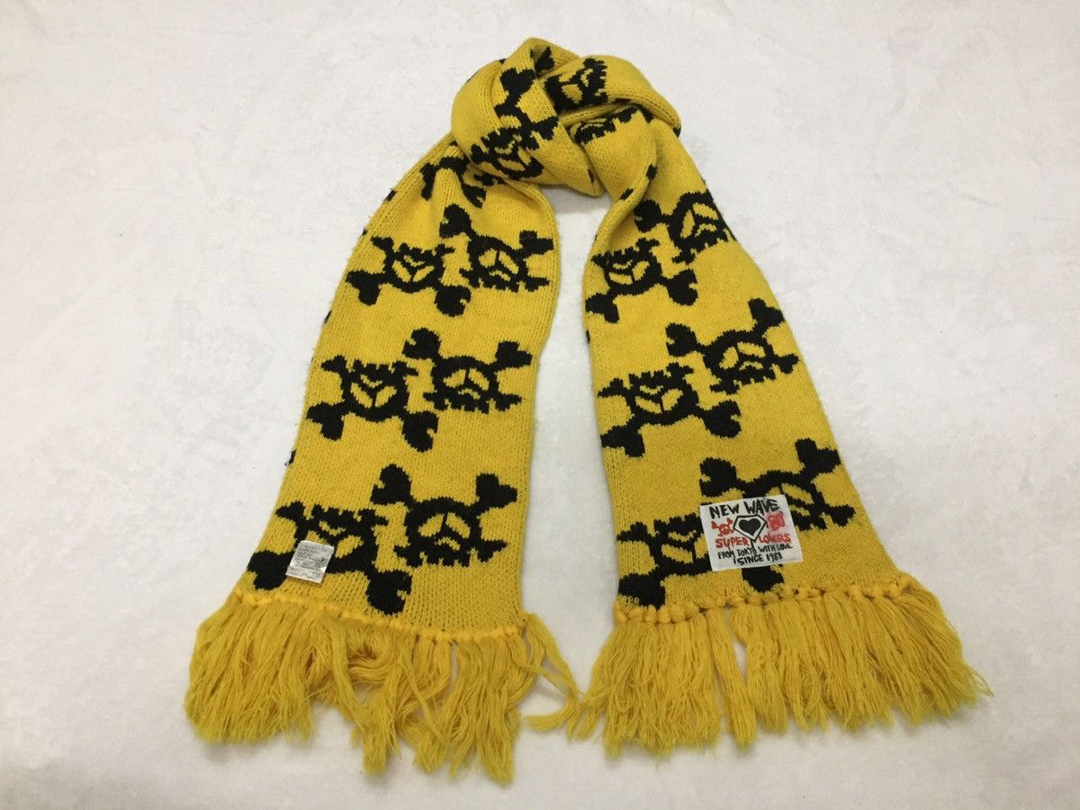 Japanese Brand Super Lovers Scarf/Muffler Skull design Size ONE SIZE - 2 Thumbnail