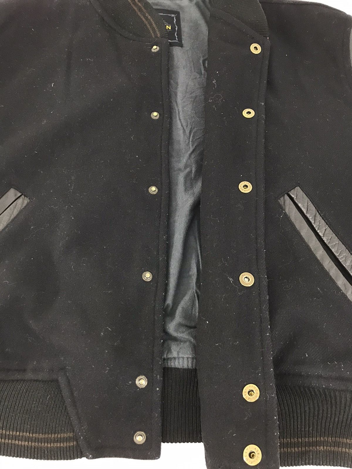 Vintage Domon Dash Of Method Of Naught Varsity Leather Jacket Size US M / EU 48-50 / 2 - 3 Thumbnail