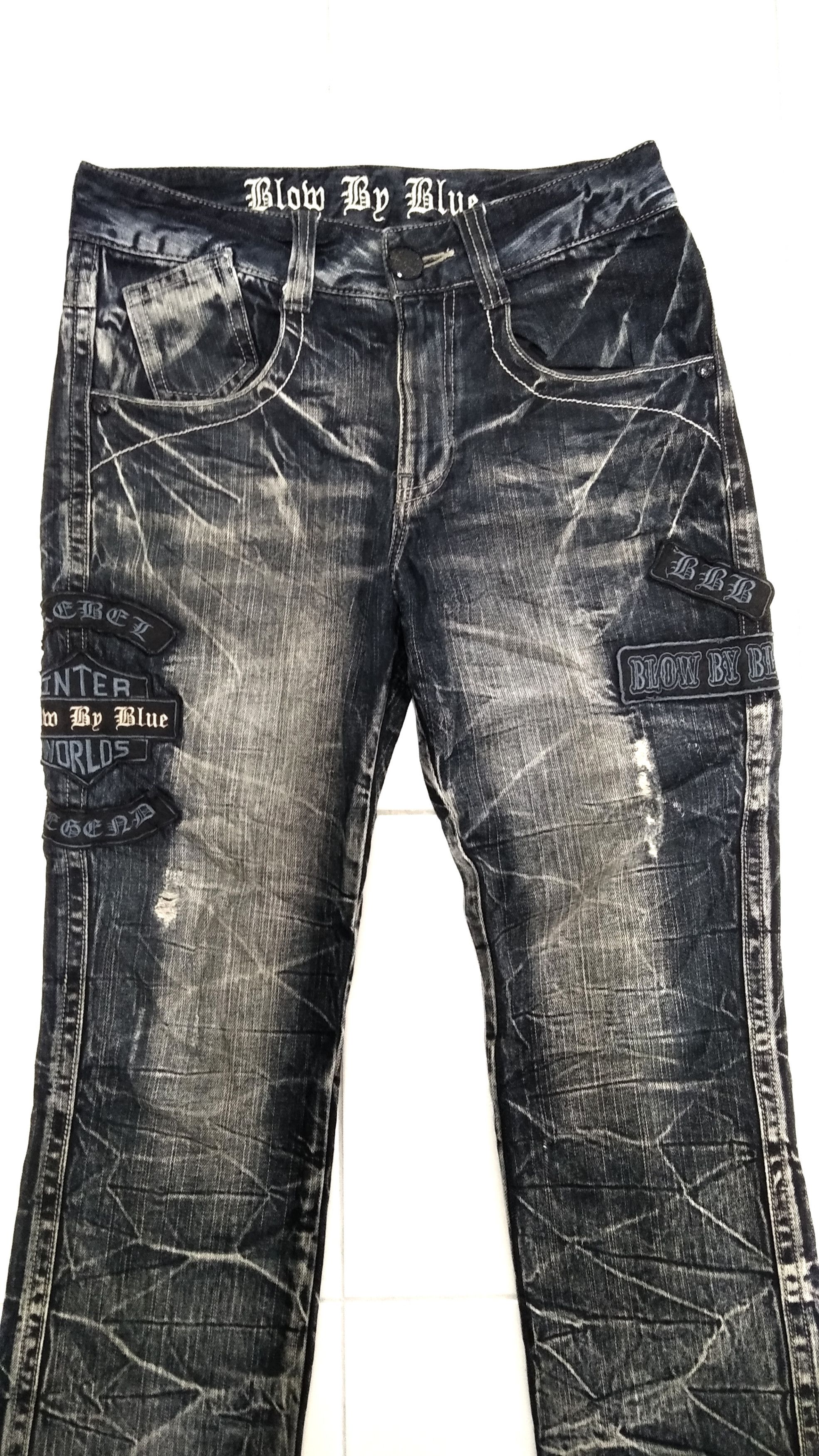 Japanese Brand Blow By Blue Japanese Brand Distressed Jeans Size US 30 / EU 46 - 3 Thumbnail