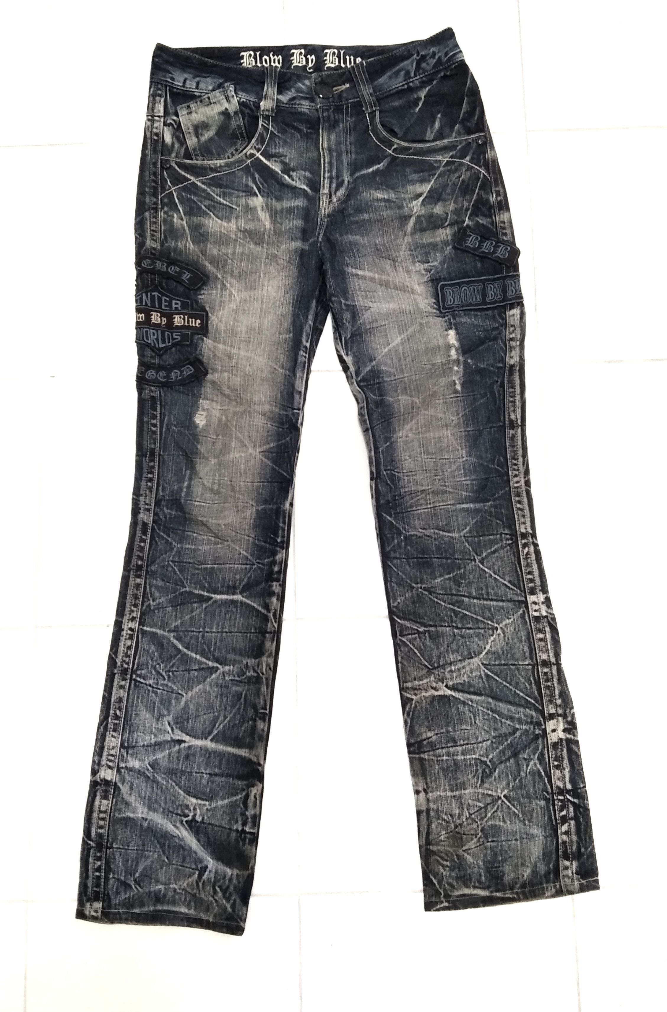 Japanese Brand Blow By Blue Japanese Brand Distressed Jeans Size US 30 / EU 46 - 1 Thumbnail