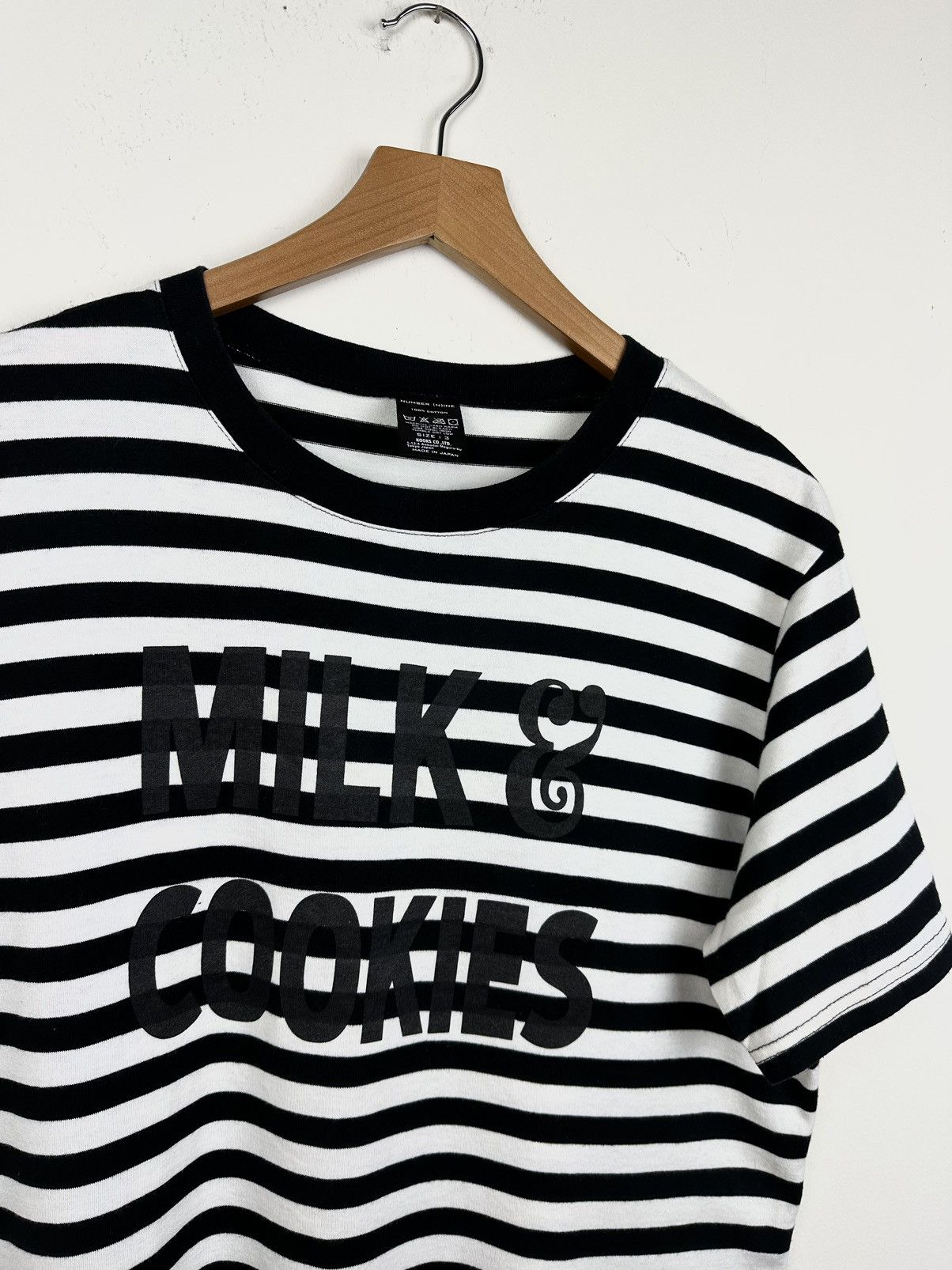Number (N)ine Number (N)ine Striped “Milk & Cookies” Tee size 3 Size US L / EU 52-54 / 3 - 7 Thumbnail