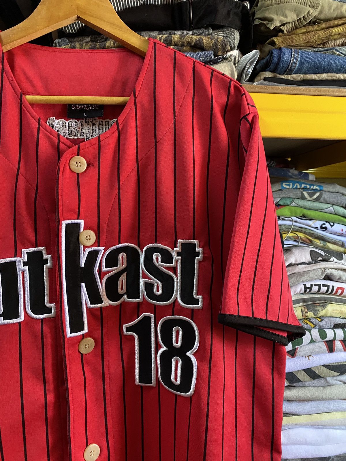 Outkast RARE Vintage Outkast American Hip hop Duo Baseball Jersey Size US L / EU 52-54 / 3 - 3 Thumbnail