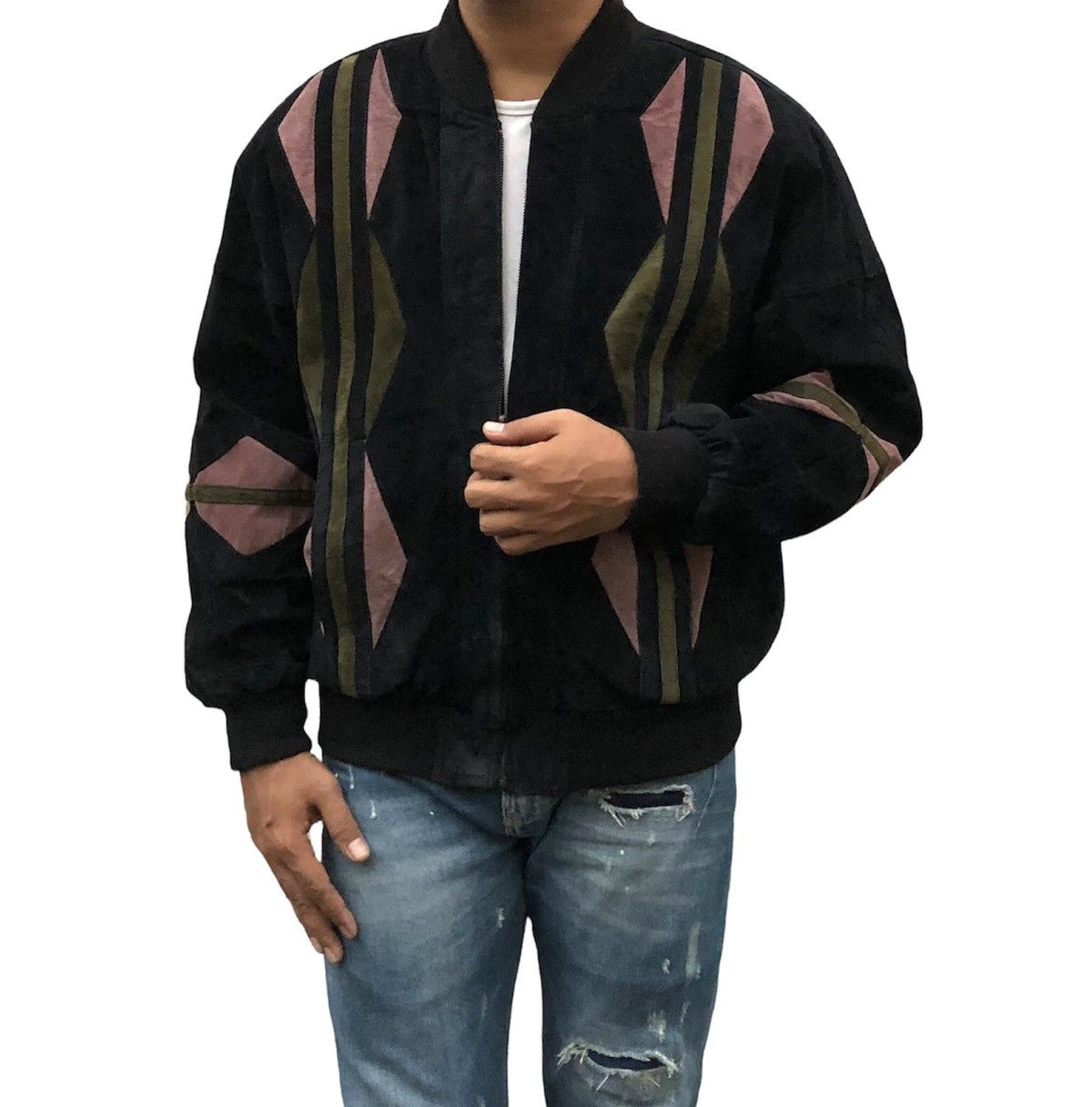 Vintage 🔥Vintage via Nuova Full Leather Bomber Jacket Size US M / EU 48-50 / 2 - 1 Thumbnail