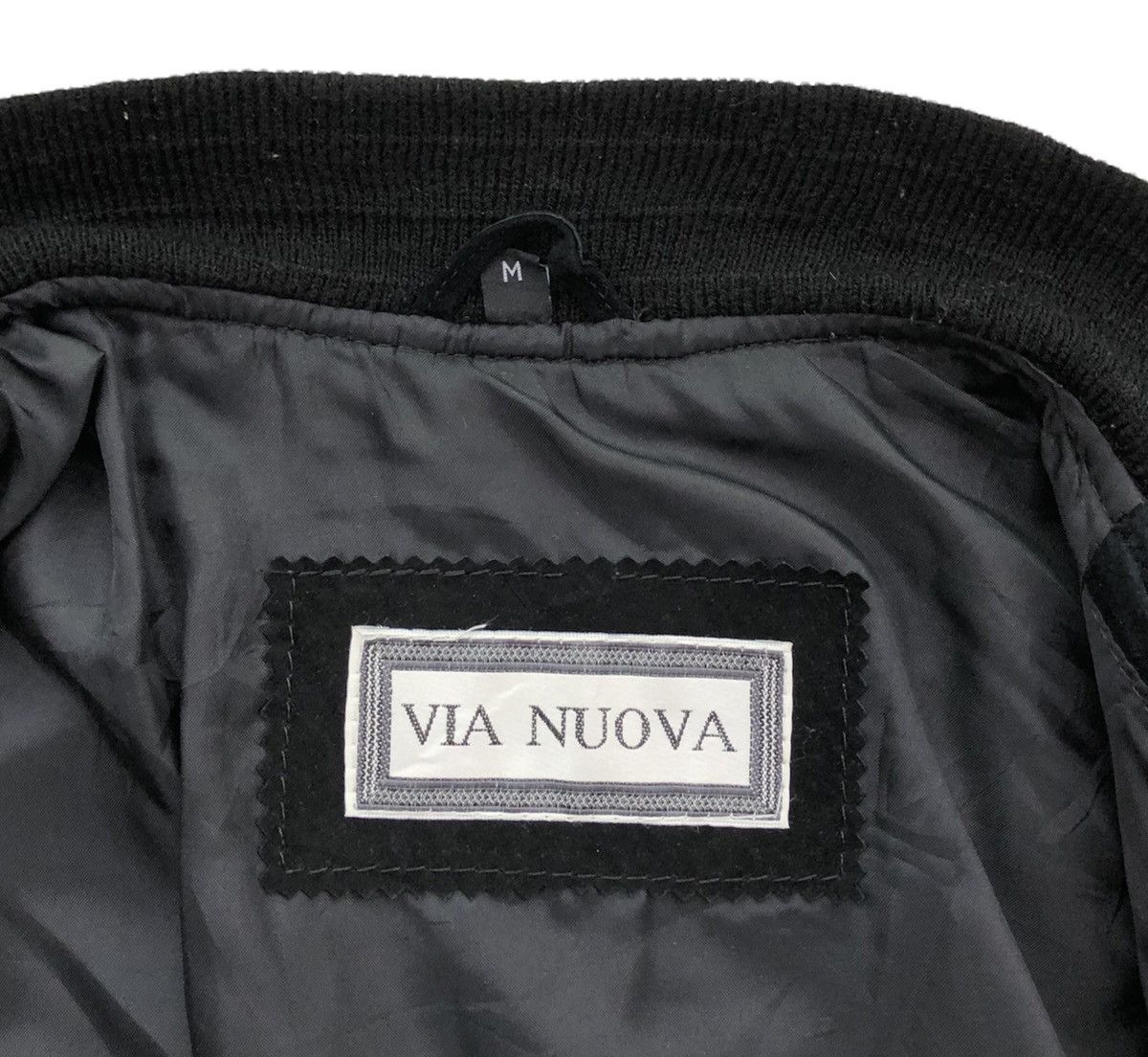 Vintage 🔥Vintage via Nuova Full Leather Bomber Jacket Size US M / EU 48-50 / 2 - 12 Thumbnail
