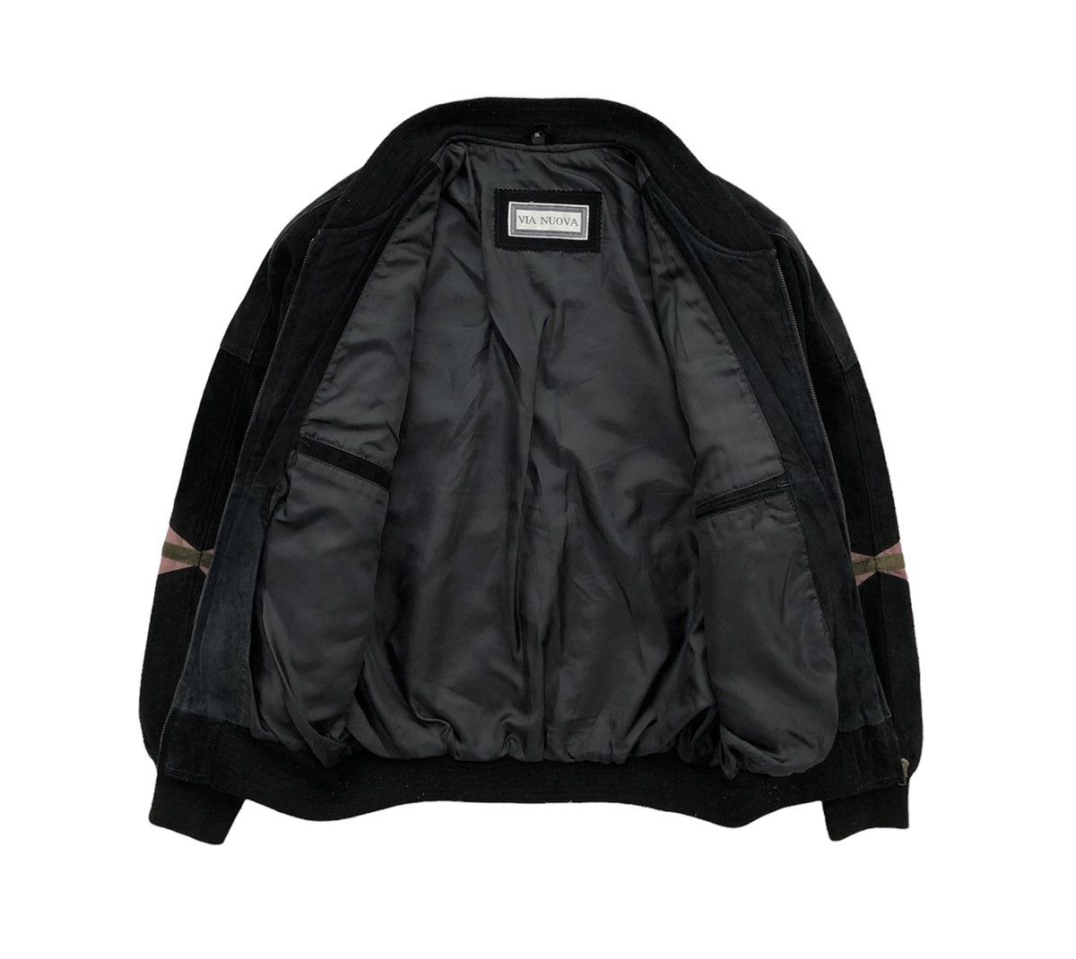 Vintage 🔥Vintage via Nuova Full Leather Bomber Jacket Size US M / EU 48-50 / 2 - 4 Thumbnail