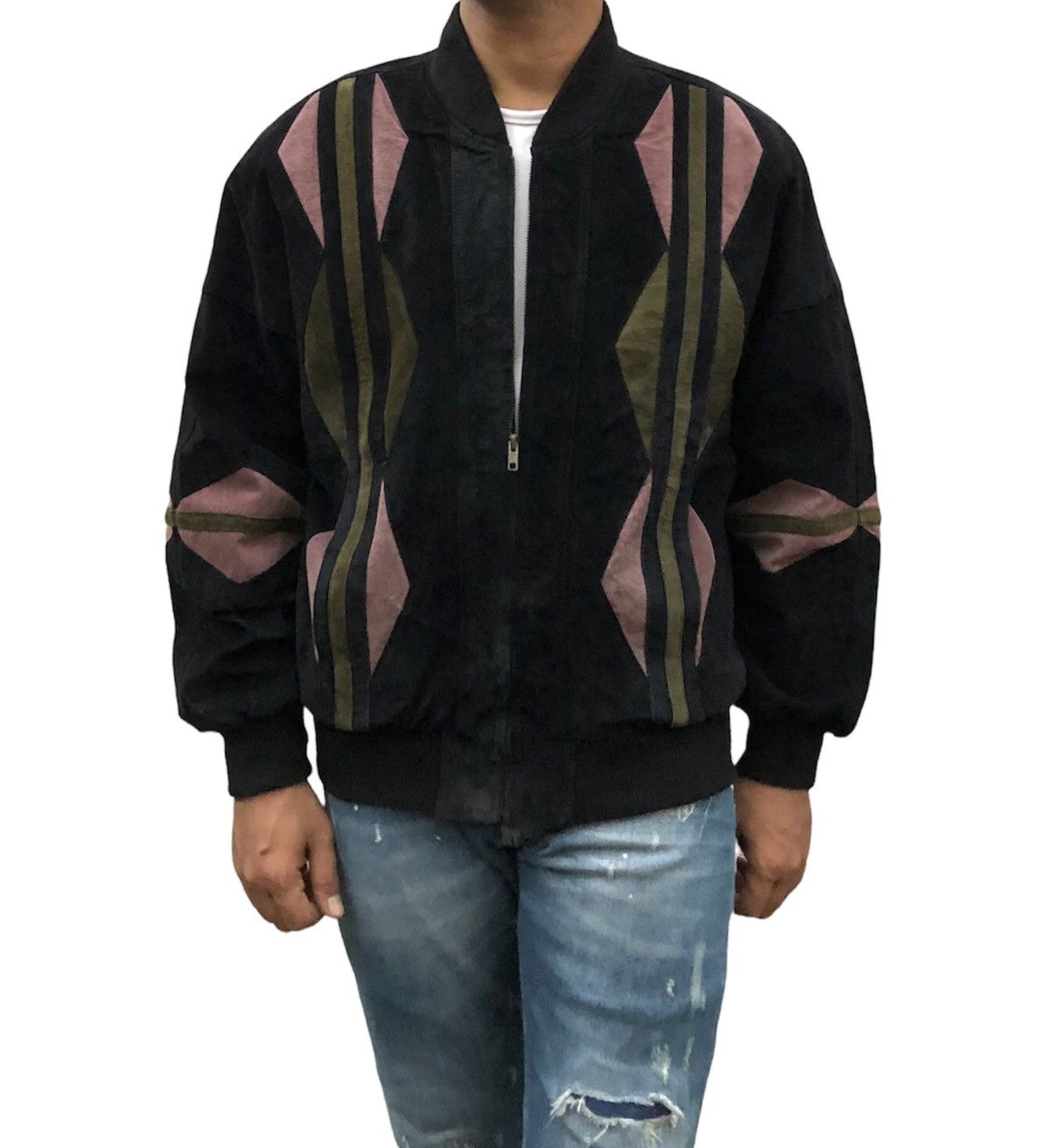 Vintage 🔥Vintage via Nuova Full Leather Bomber Jacket Size US M / EU 48-50 / 2 - 14 Thumbnail