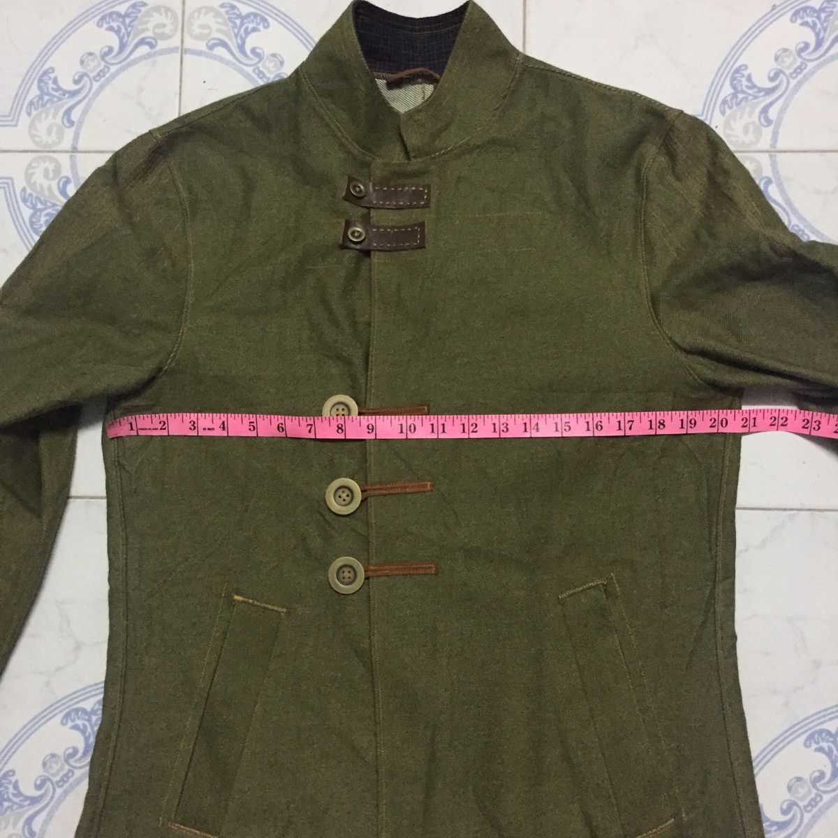Japanese Brand Military Distressed Jacket Material Like Jeans Size US L / EU 52-54 / 3 - 15 Thumbnail