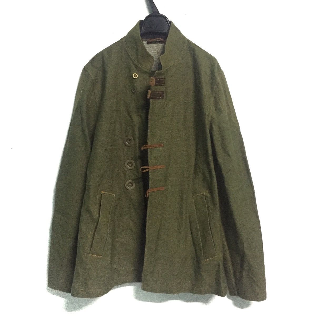Japanese Brand Military Distressed Jacket Material Like Jeans Size US L / EU 52-54 / 3 - 2 Thumbnail