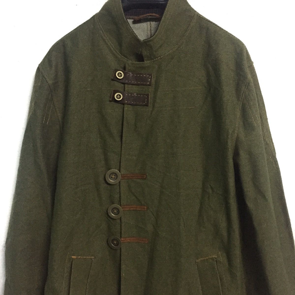 Japanese Brand Military Distressed Jacket Material Like Jeans Size US L / EU 52-54 / 3 - 6 Thumbnail