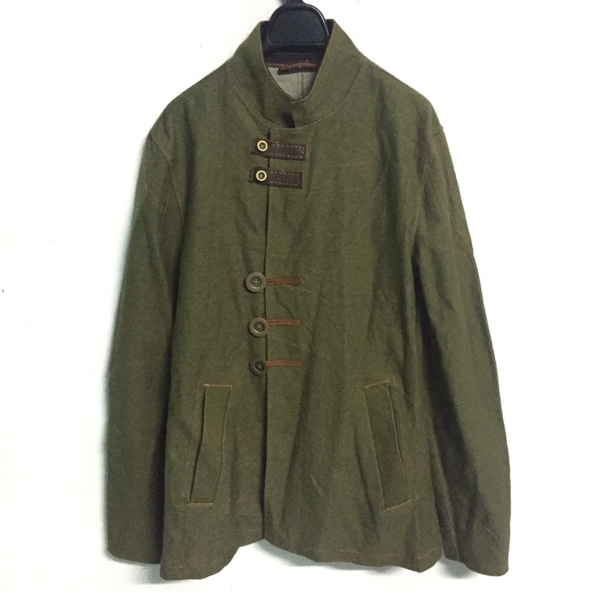 Japanese Brand Military Distressed Jacket Material Like Jeans Size US L / EU 52-54 / 3 - 1 Thumbnail