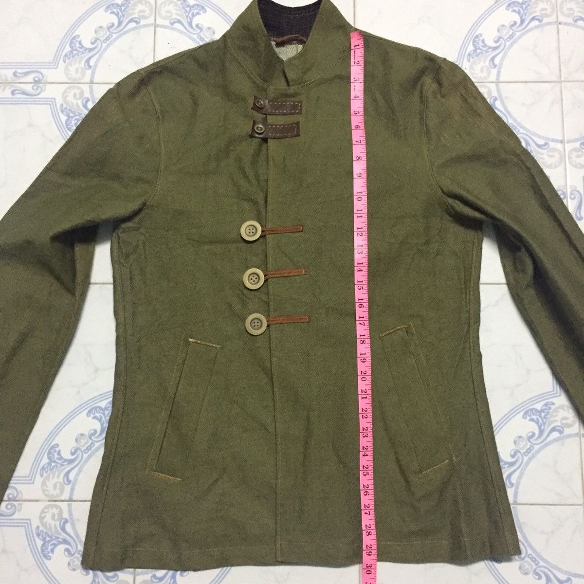 Japanese Brand Military Distressed Jacket Material Like Jeans Size US L / EU 52-54 / 3 - 14 Thumbnail