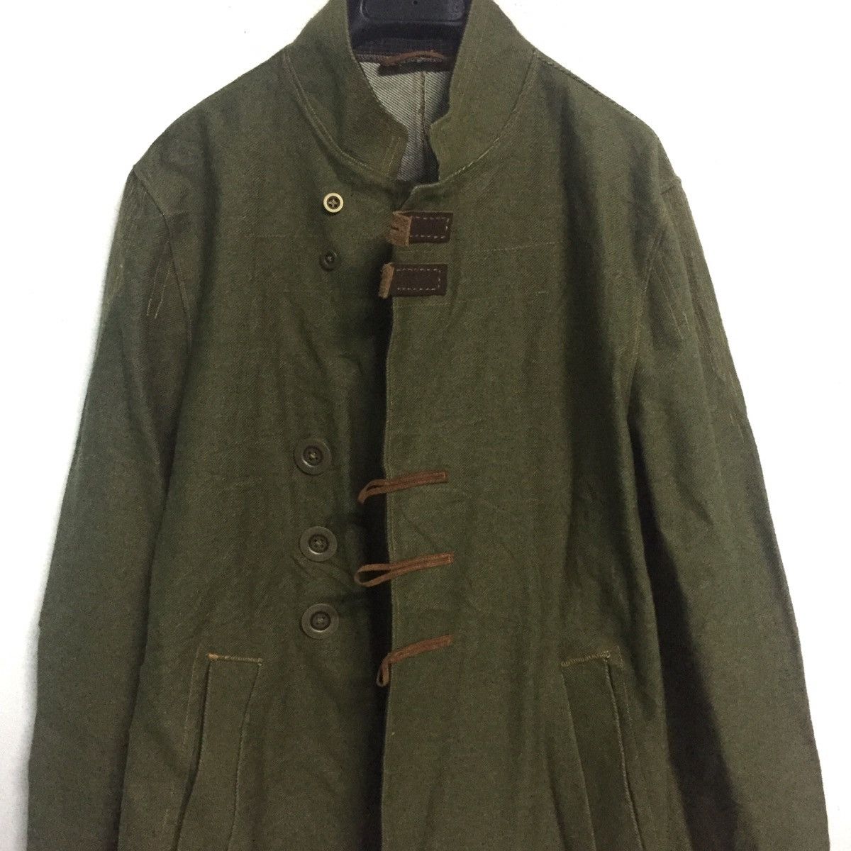 Japanese Brand Military Distressed Jacket Material Like Jeans Size US L / EU 52-54 / 3 - 3 Thumbnail