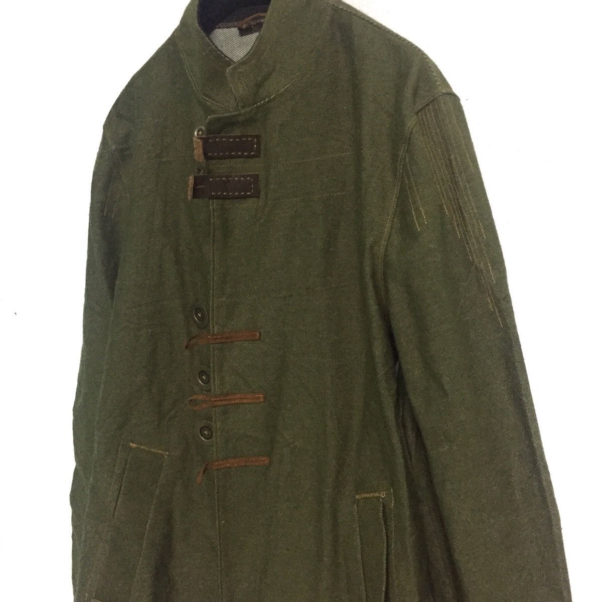 Japanese Brand Military Distressed Jacket Material Like Jeans Size US L / EU 52-54 / 3 - 4 Thumbnail