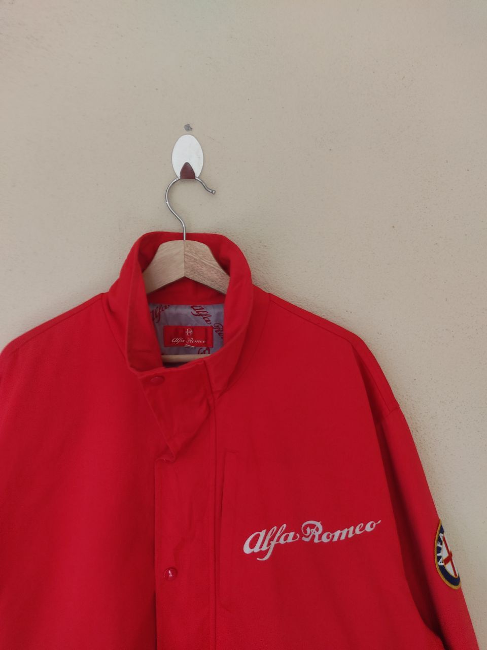 VINTAGE ALFA ROMEO KING SERPENT BIG LOGOS RED JACKET