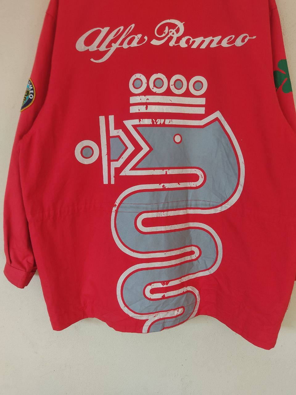 VINTAGE ALFA ROMEO KING SERPENT BIG LOGOS RED JACKET