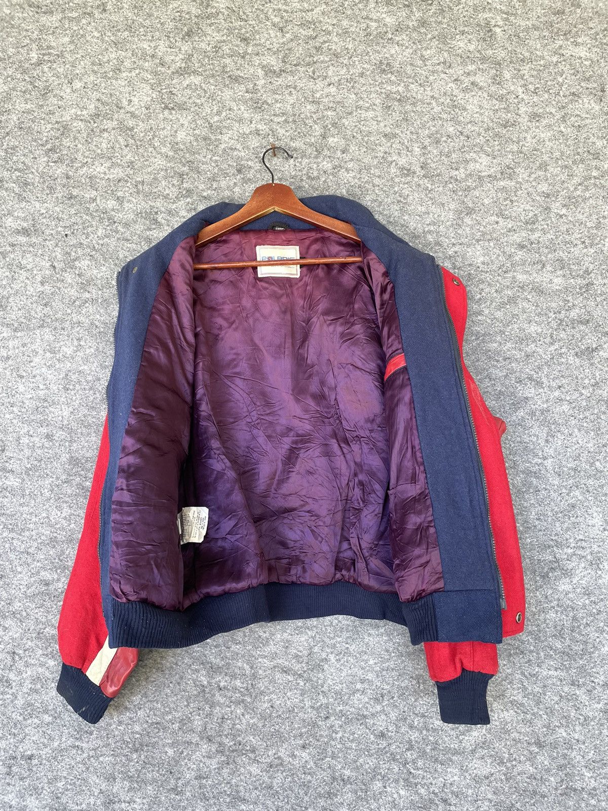 Vintage VINTAGE POLARIS WORLDWIDE EMBOIDERY VARSITY LEATHER JACKET Size US M / EU 48-50 / 2 - 5 Thumbnail