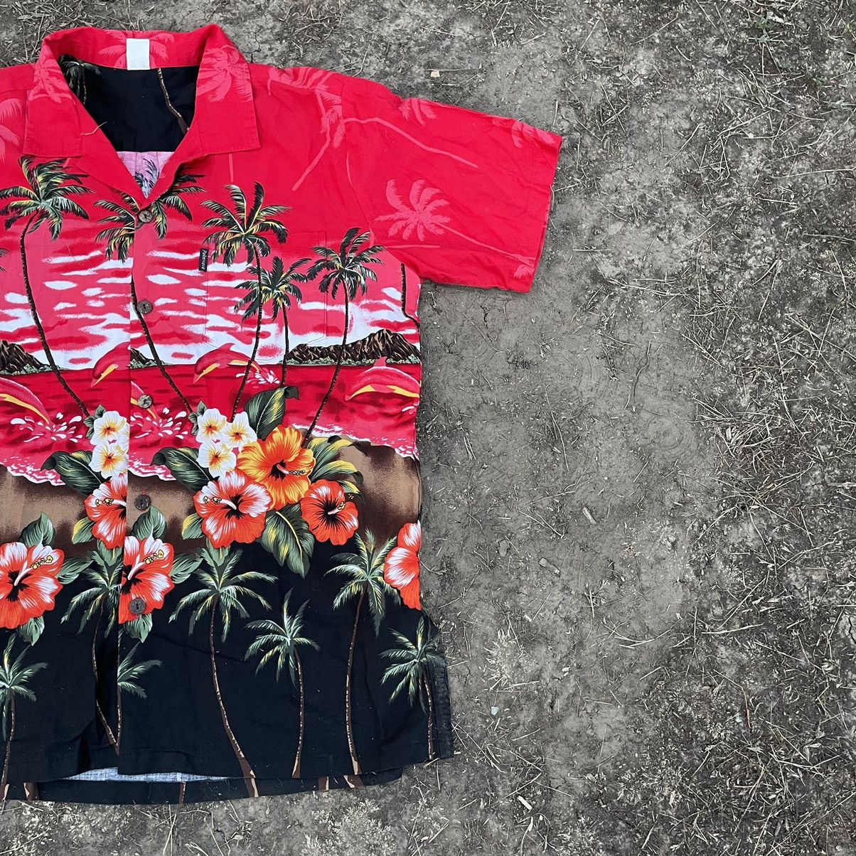 Vintage Vintage 90s Hawaiian Floral All Over Print Graphic Tee L Size US L / EU 52-54 / 3 - 3 Thumbnail