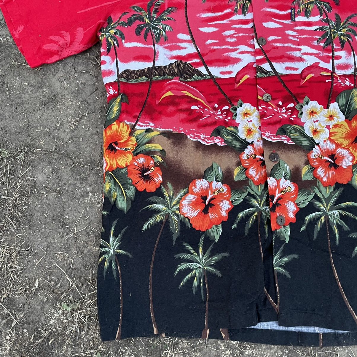 Vintage Vintage 90s Hawaiian Floral All Over Print Graphic Tee L Size US L / EU 52-54 / 3 - 4 Thumbnail