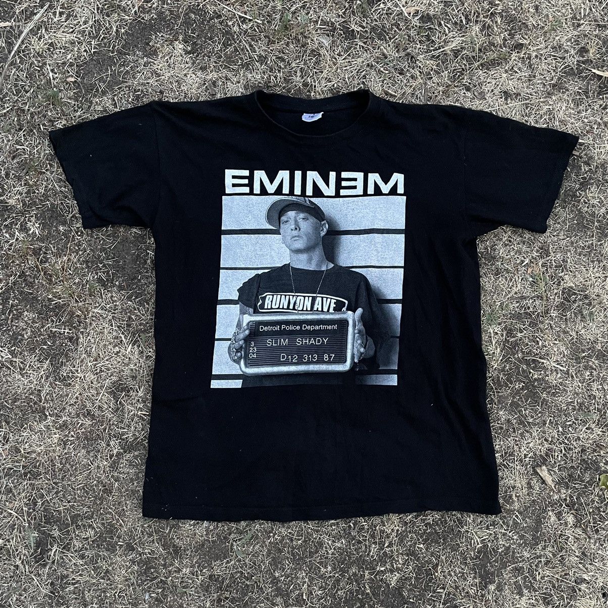 Band Tees Vintage 90s Rap Eminem Face SWAG Mugshot Band Streetwear y2K Size US M / EU 48-50 / 2 - 1 Thumbnail