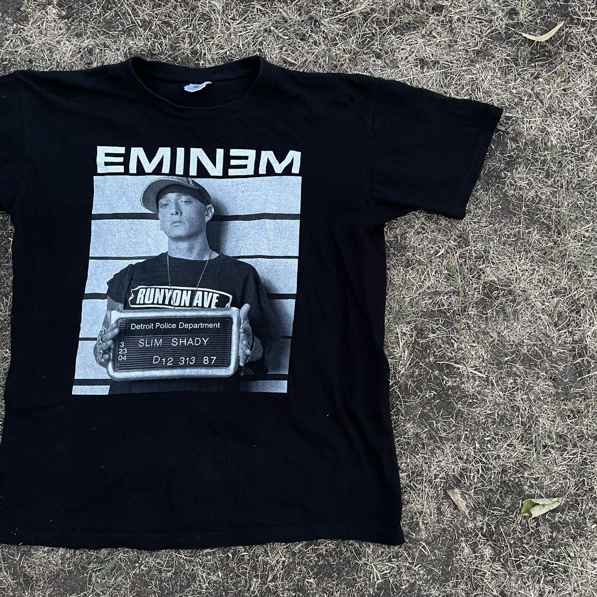 Band Tees Vintage 90s Rap Eminem Face SWAG Mugshot Band Streetwear y2K Size US M / EU 48-50 / 2 - 2 Thumbnail