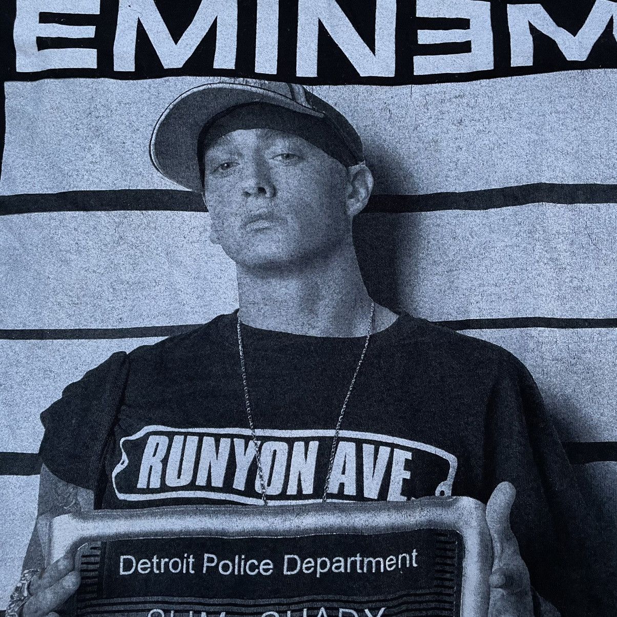 Band Tees Vintage 90s Rap Eminem Face SWAG Mugshot Band Streetwear y2K Size US M / EU 48-50 / 2 - 5 Thumbnail