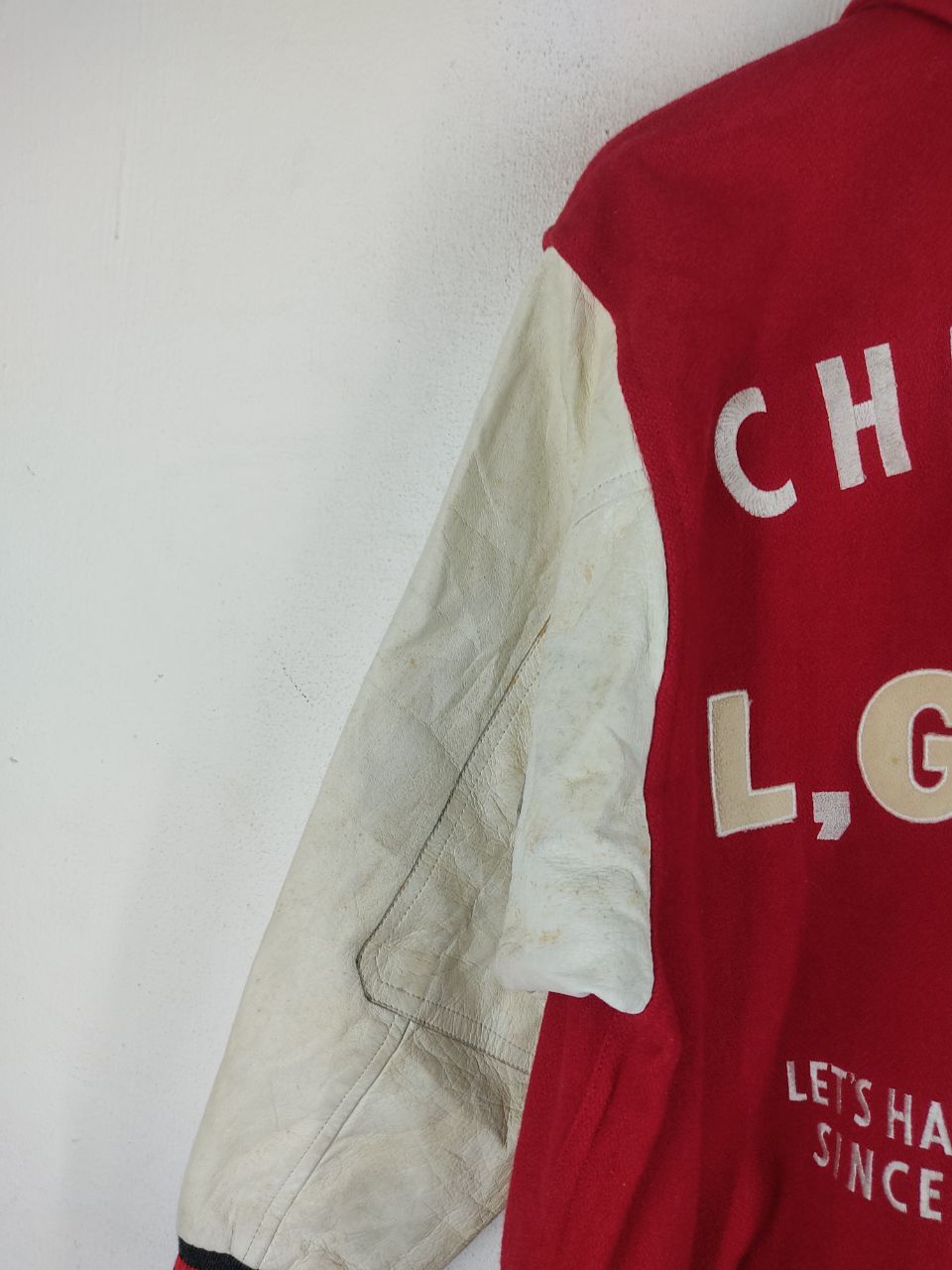 Vintage Vintage 70's Red Varsity Jacket Size US L / EU 52-54 / 3 - 9 Thumbnail