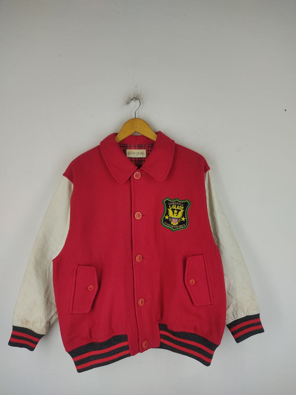 Vintage Vintage 70's Red Varsity Jacket Size US L / EU 52-54 / 3 - 2 Thumbnail