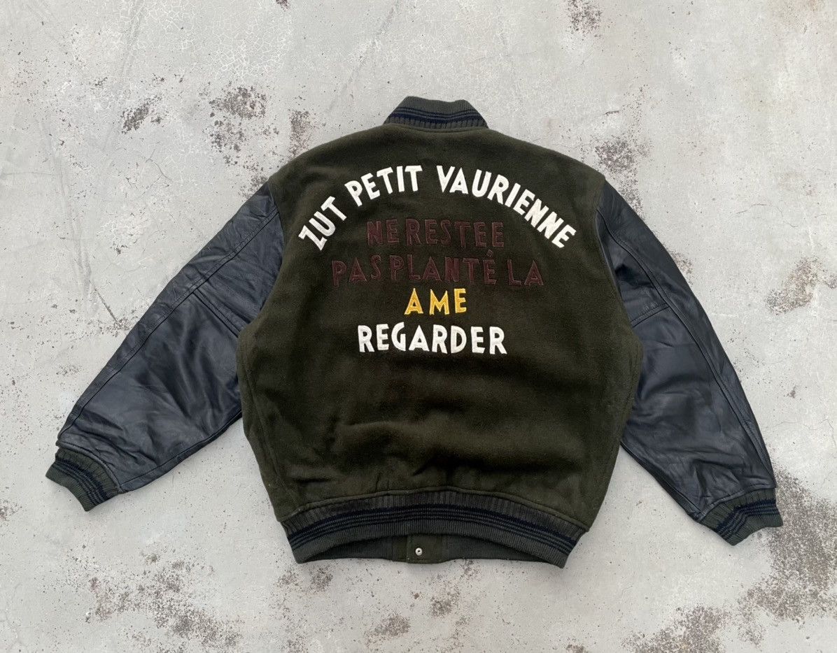 Japanese Brand Vintage Zut Petit Vaurienne Leather Old Varsity Jacket Size US M / EU 48-50 / 2 - 3 Thumbnail
