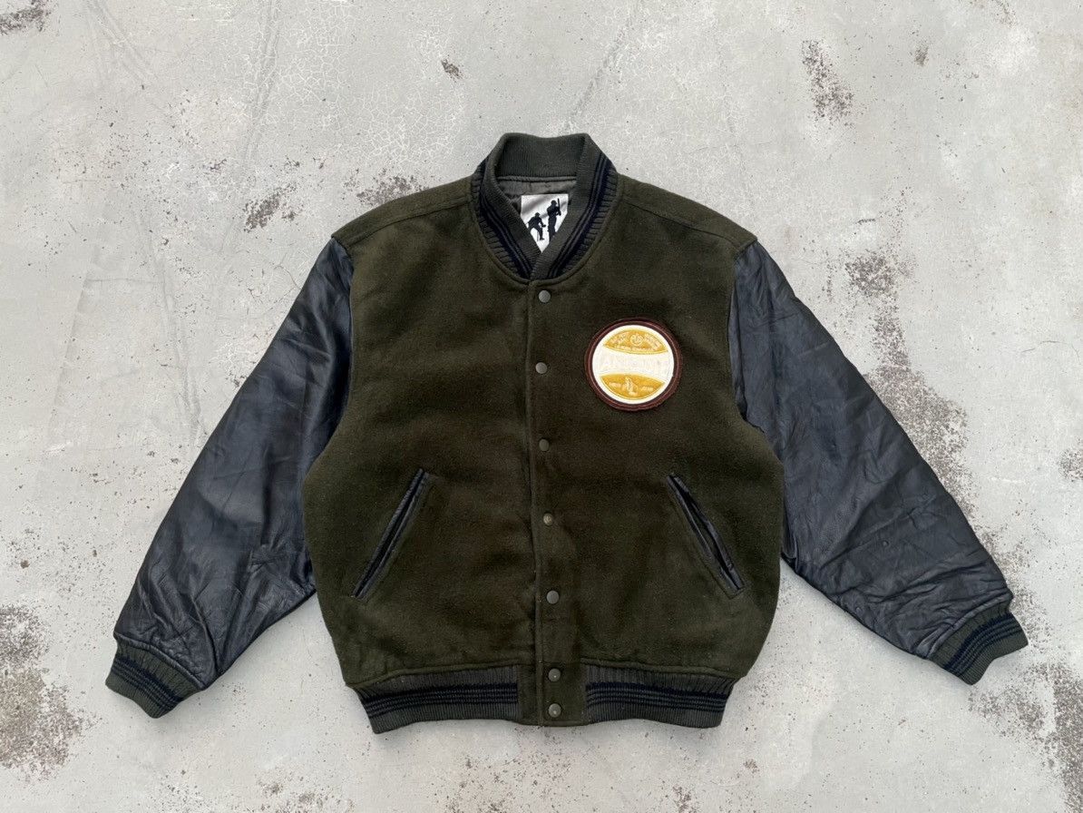 Japanese Brand Vintage Zut Petit Vaurienne Leather Old Varsity Jacket Size US M / EU 48-50 / 2 - 2 Thumbnail