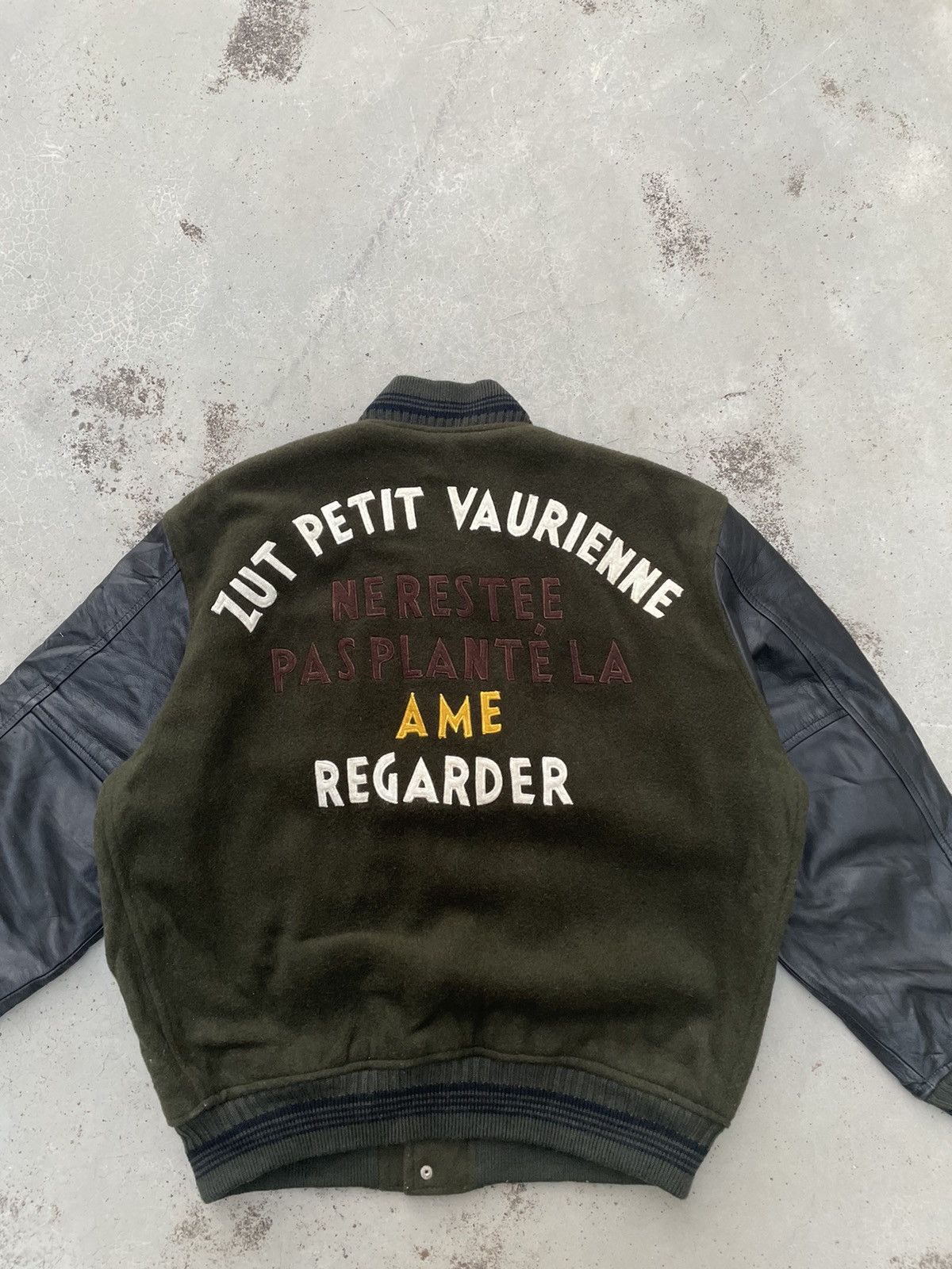 Japanese Brand Vintage Zut Petit Vaurienne Leather Old Varsity Jacket Size US M / EU 48-50 / 2 - 5 Thumbnail