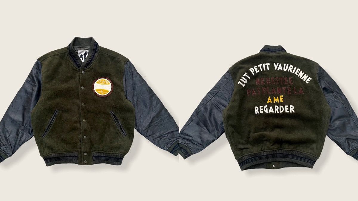 Japanese Brand Vintage Zut Petit Vaurienne Leather Old Varsity Jacket Size US M / EU 48-50 / 2 - 1 Thumbnail