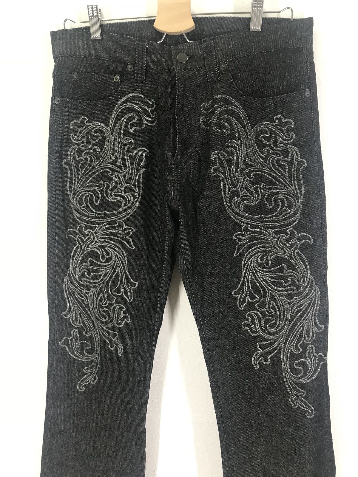 Yoshiyuki Konishi 1990s Yoshiyuki konishi Japanese Motif Printed Jeans Size US 32 / EU 48 - 3 Thumbnail
