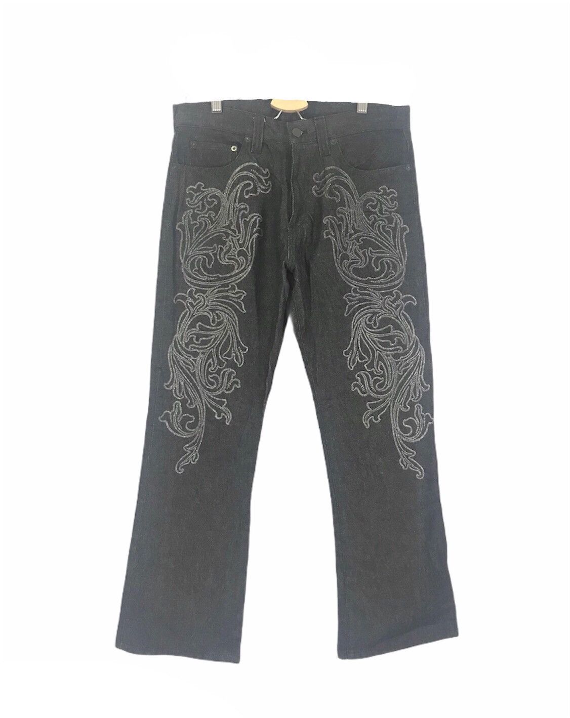 Yoshiyuki Konishi 1990s Yoshiyuki konishi Japanese Motif Printed Jeans Size US 32 / EU 48 - 1 Thumbnail