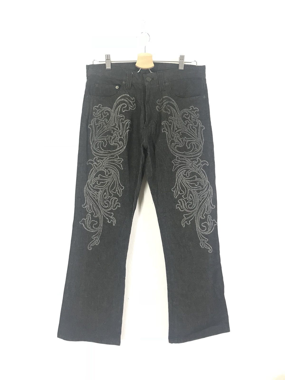 Yoshiyuki Konishi 1990s Yoshiyuki konishi Japanese Motif Printed Jeans Size US 32 / EU 48 - 2 Thumbnail