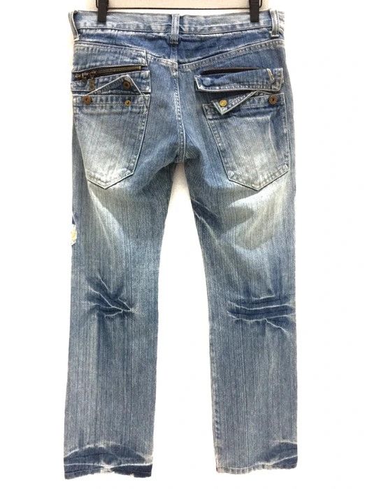 Japanese Brand Limited Distressed Patchwork Design Denim Pant Size US 32 / EU 48 - 6 Thumbnail