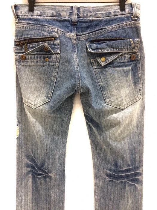 Japanese Brand Limited Distressed Patchwork Design Denim Pant Size US 32 / EU 48 - 7 Thumbnail