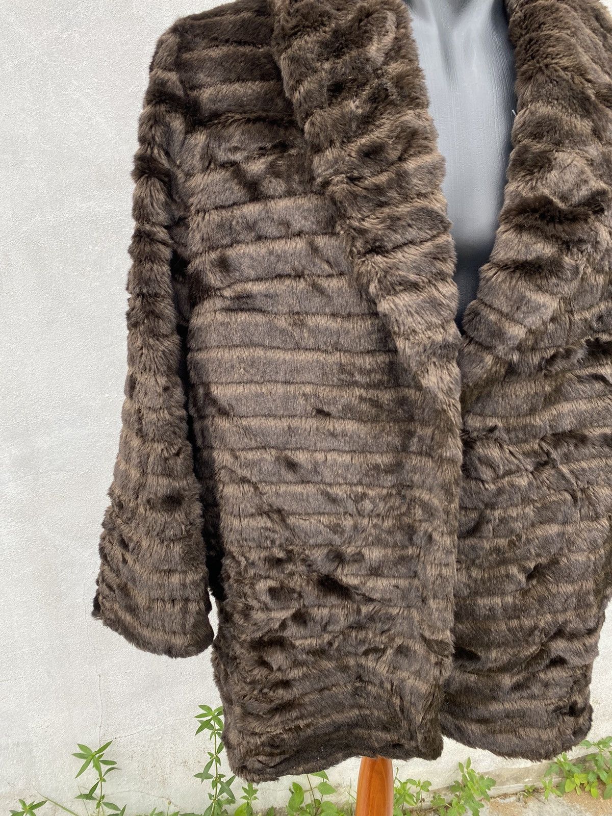 Other Quilted Shawl Collar Faux Fur Jacket By La Elmo Size L / US 10 / IT 46 - 4 Thumbnail