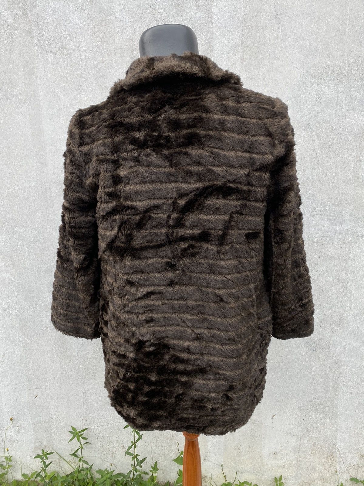 Other Quilted Shawl Collar Faux Fur Jacket By La Elmo Size L / US 10 / IT 46 - 2 Thumbnail