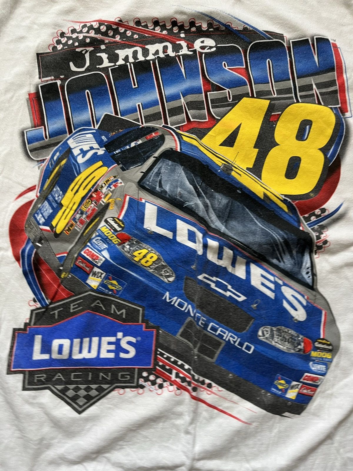 Vintage 2005 Jimmie Johnson NASCAR T-shirt Size US L / EU 52-54 / 3 - 6 Thumbnail
