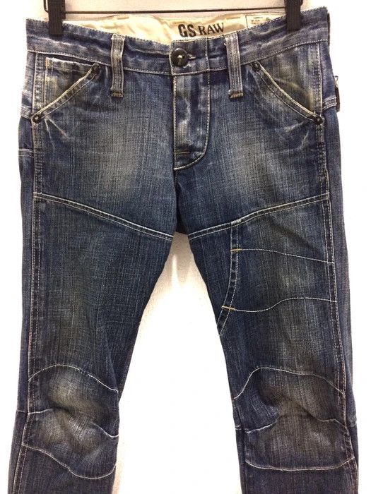 G-Star G Star Raw Bikers Distressed Denim Pant Size US 29 - 2 Thumbnail