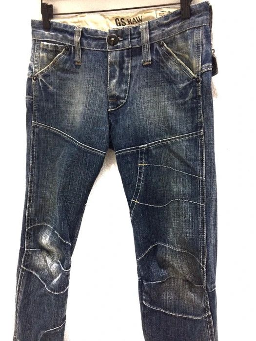 G-Star G Star Raw Bikers Distressed Denim Pant Size US 29 - 3 Thumbnail